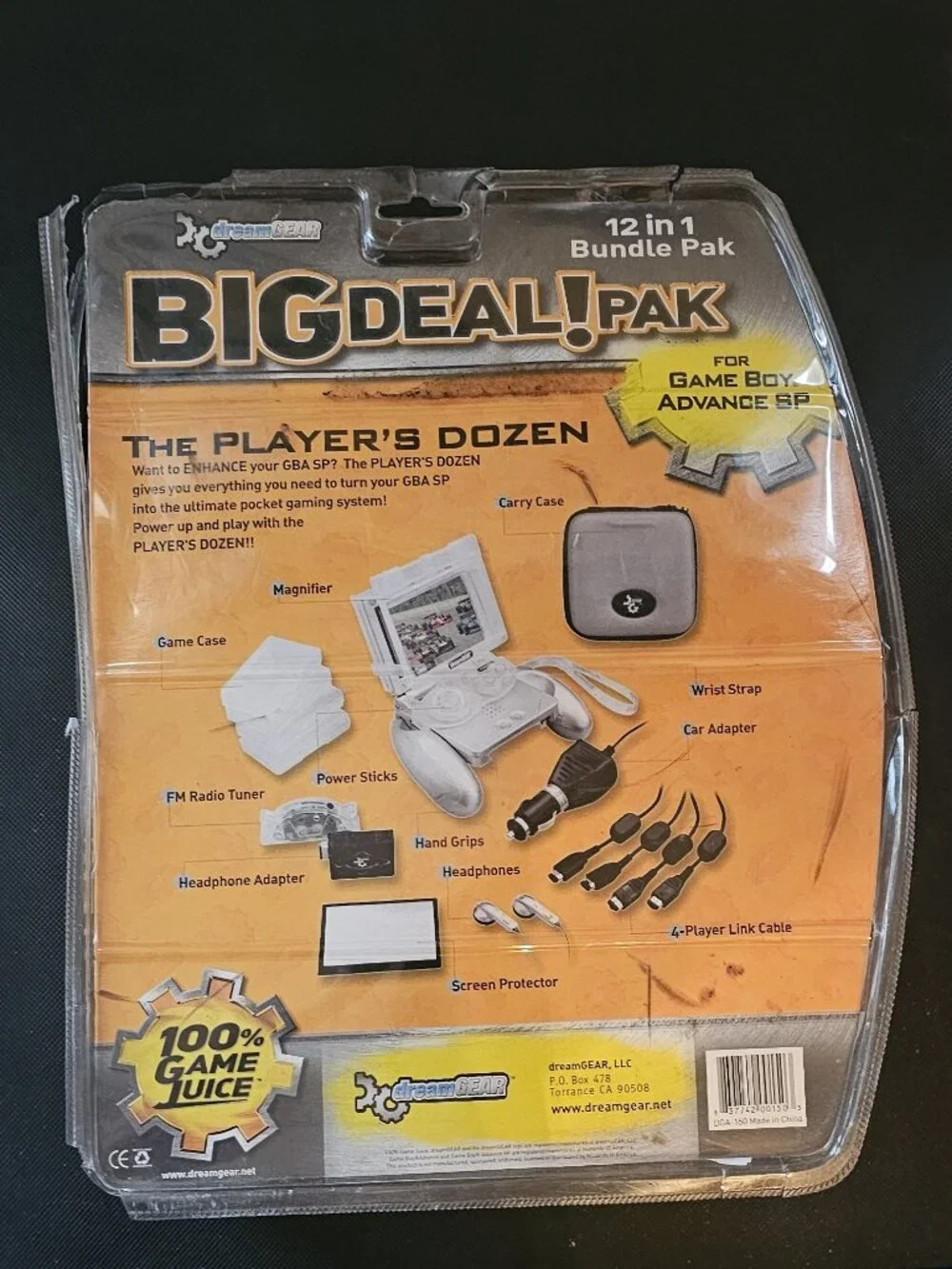Gameboy Advance SP Dream Gear 12 In 1 Bundle Pak Big Deal Pak for Sealed RED.